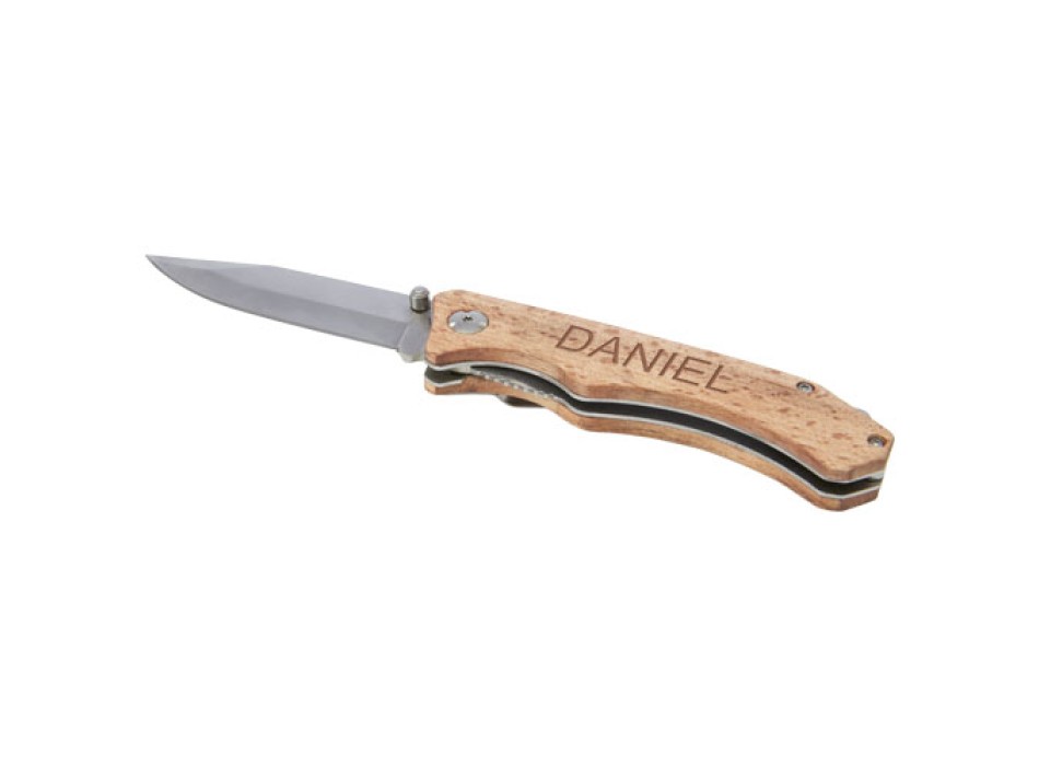 Coltello tascabile Dave in legno con clip per cintura FullGadgets.com