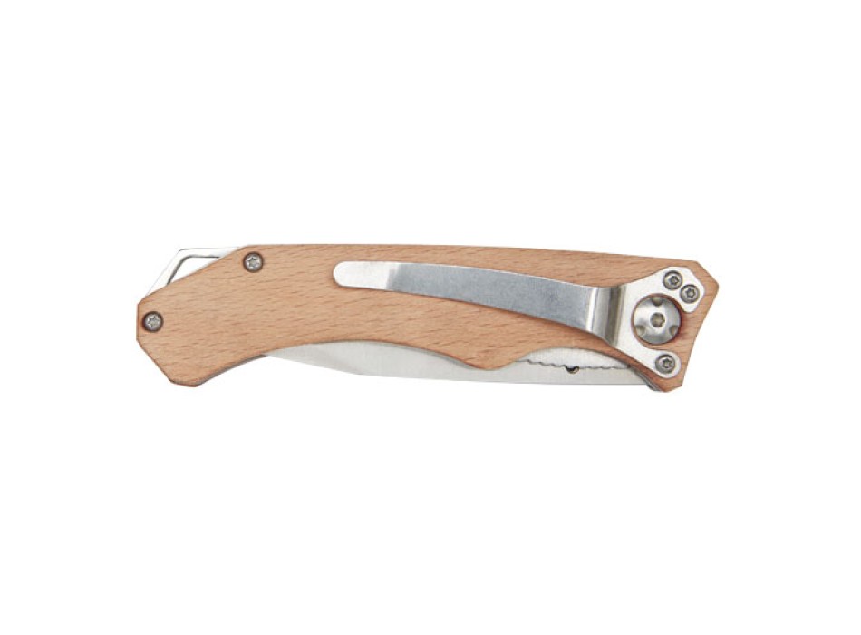 Coltello tascabile Dave in legno con clip per cintura FullGadgets.com