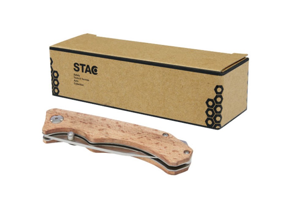 Coltello tascabile Dave in legno con clip per cintura FullGadgets.com
