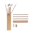 Set 3 Matite Con Gomma,Righello E Temperino Personalizzabili - Complet Nat