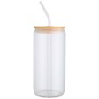 Contenitore a parete singola in vetro borosilicato con coperchio in bambù da 500 ml Mirage FullGadgets.com