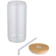 Contenitore a parete singola in vetro borosilicato con coperchio in bambù da 500 ml Mirage FullGadgets.com