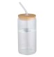 Contenitore a parete singola in vetro borosilicato con coperchio in bambù da 500 ml Mirage FullGadgets.com