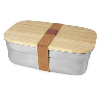 Contenitore per pranzo Tite in acciaio inossidabile con coperchio in bambù FullGadgets.com