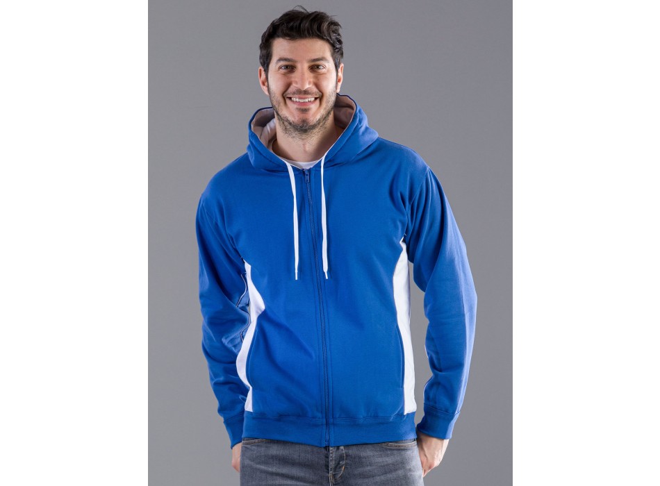 Contrast Hooded Sweat Full Zip FullGadgets.com