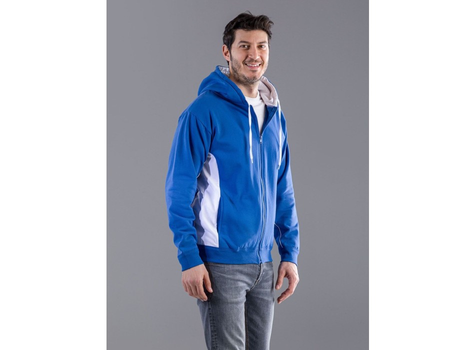 Contrast Hooded Sweat Full Zip FullGadgets.com
