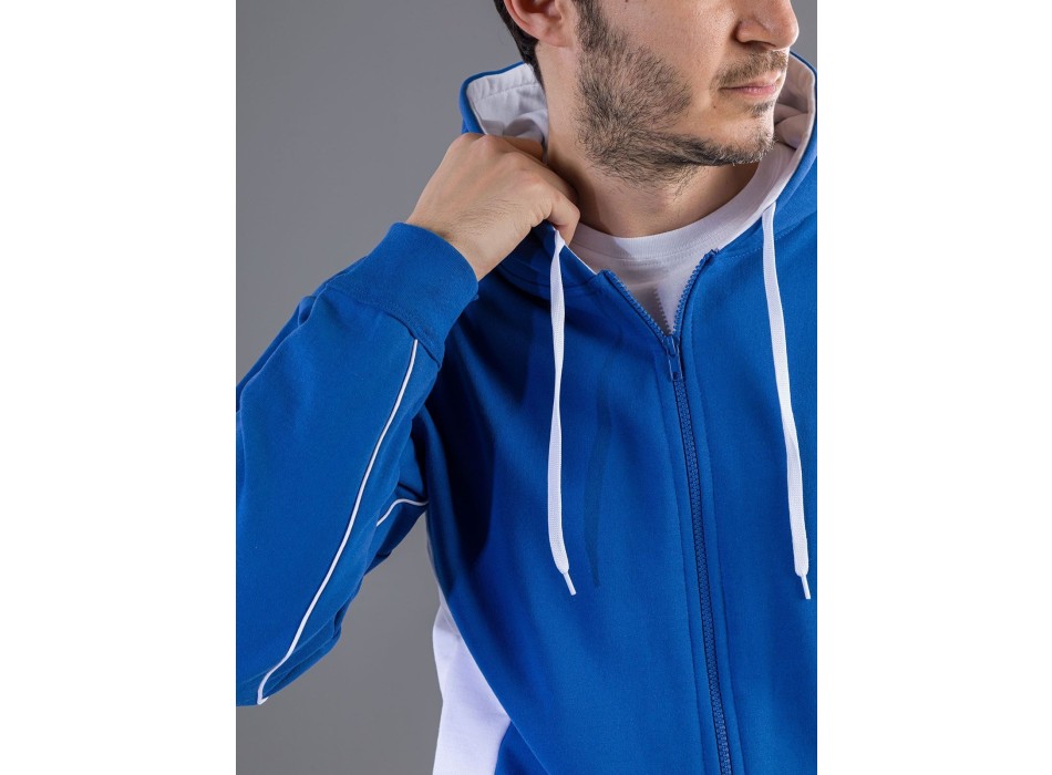 Contrast Hooded Sweat Full Zip FullGadgets.com