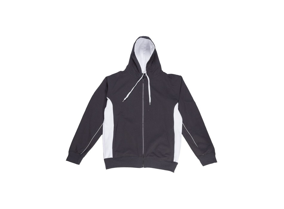 Contrast Hooded Sweat Full Zip FullGadgets.com