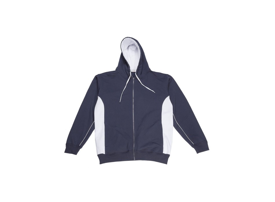 Contrast Hooded Sweat Full Zip FullGadgets.com