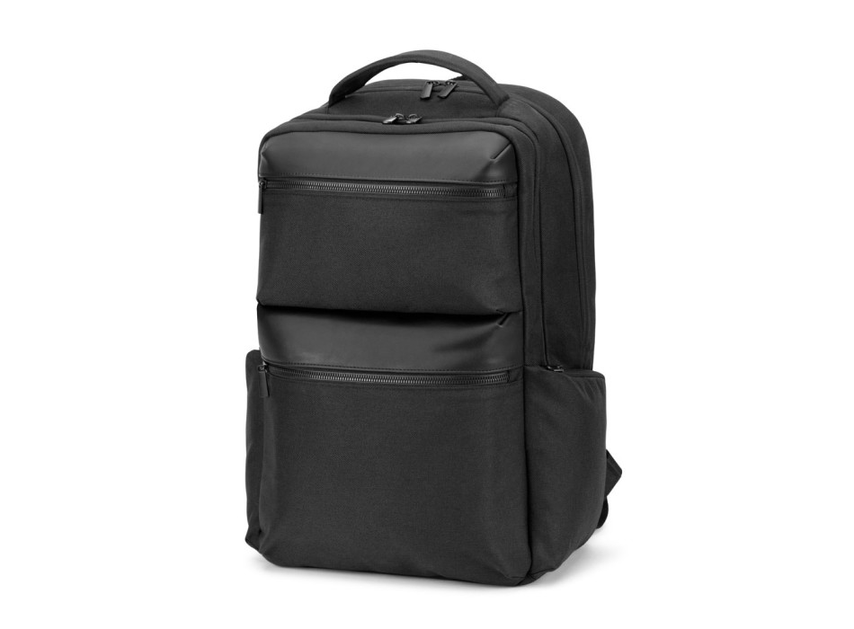 COPENHAGEN. Zaino in twill riciclato idrorepellente con due ampie tasche anteriori da 17'3" FullGadgets.com