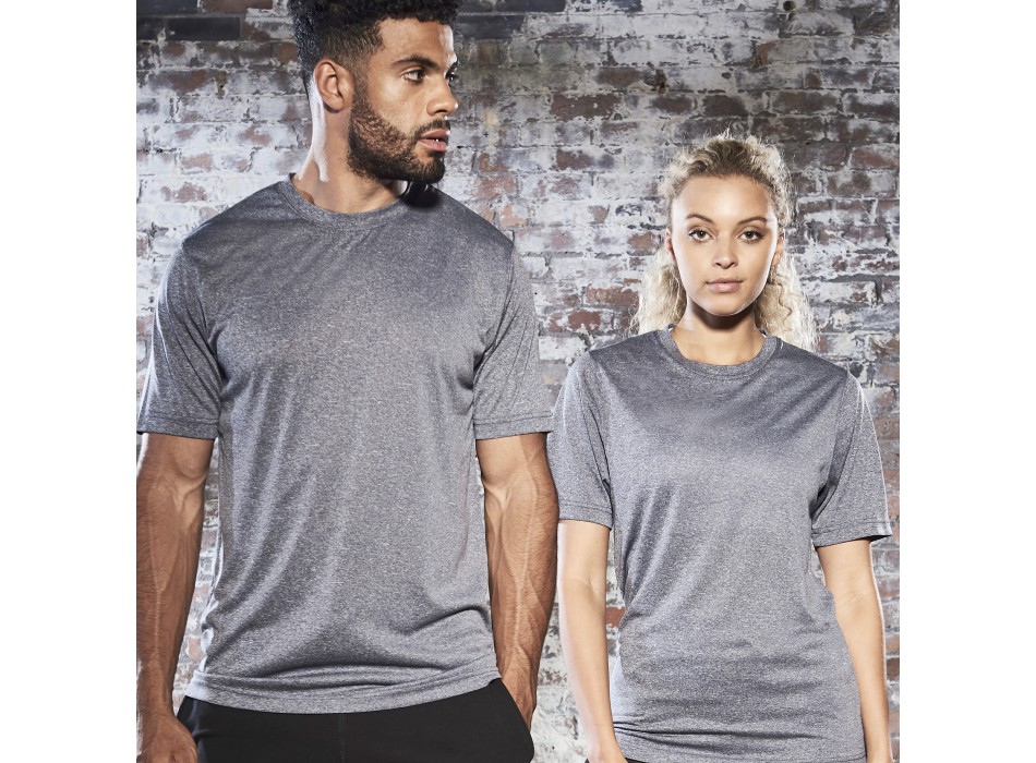 coppia con maglietta sportiva grigio mélange FullGadgets.com