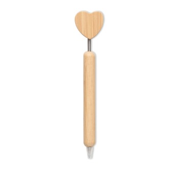 CORAPEN - Penna a sfera con cuore in bambù FullGadgets.com