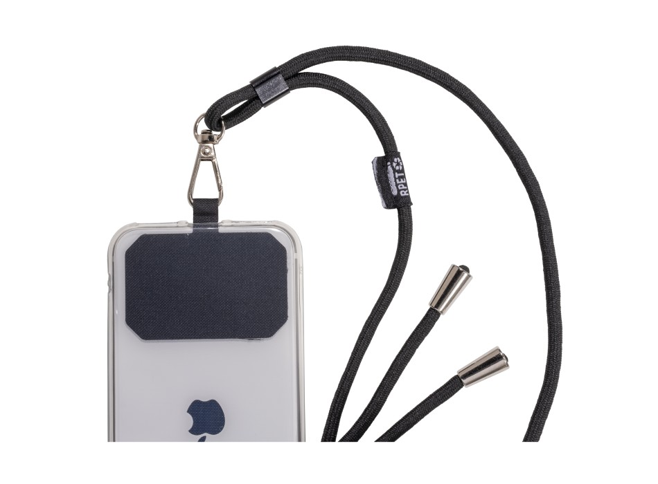 Cordino porta badge/cellulare in RPET con tag per personalizzazione FullGadgets.com