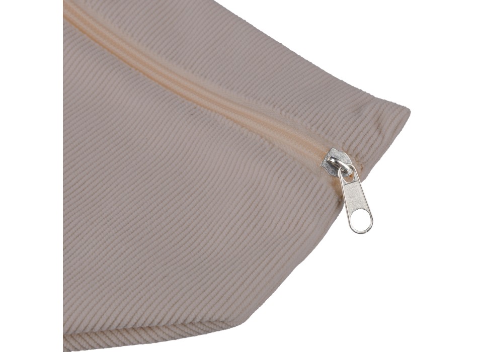 Corduroy zippered cosmetic pouch Tia FullGadgets.com
