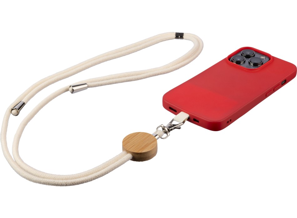 Cotton drawstring phone lanyard Lucia FullGadgets.com