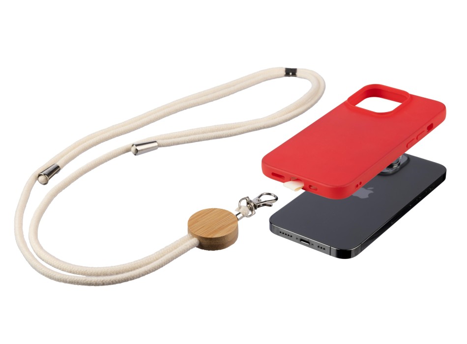 Cotton drawstring phone lanyard Lucia FullGadgets.com