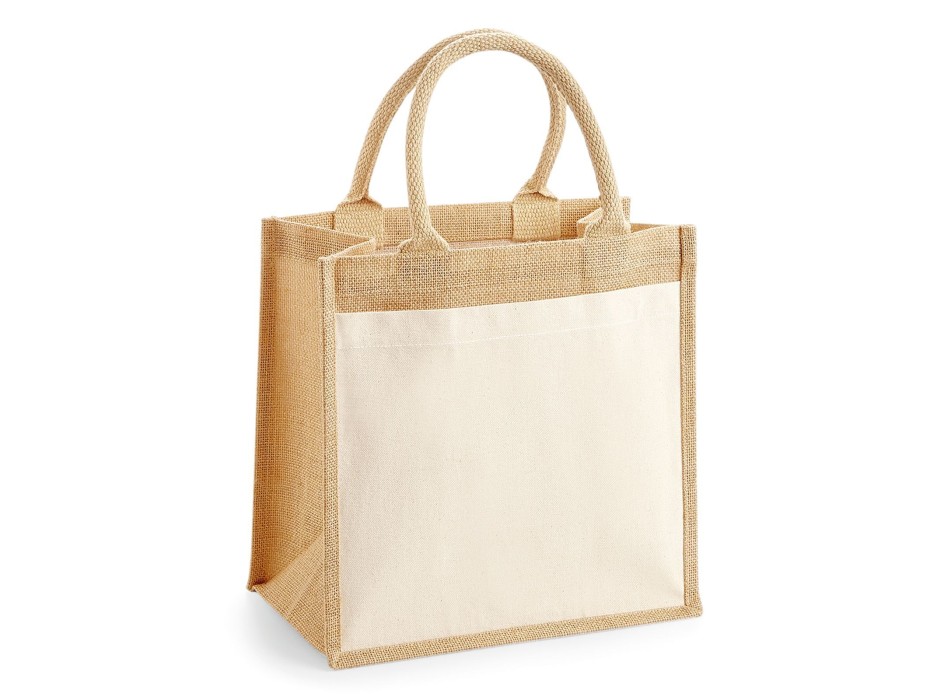 Cotton Pocket Jute Midi Tote FullGadgets.com