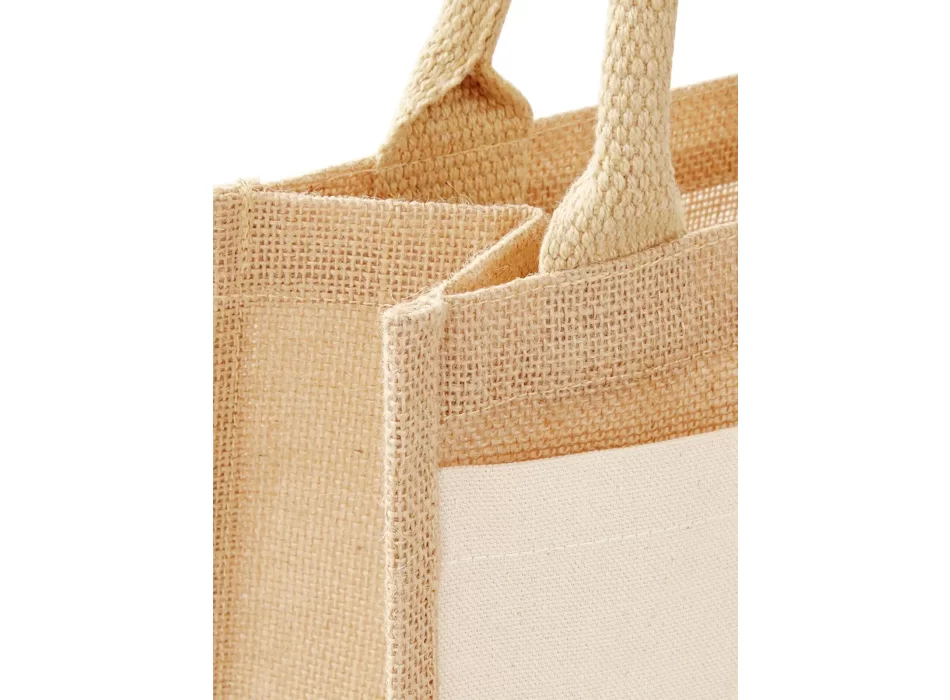 Cotton Pocket Jute Midi Tote FullGadgets.com