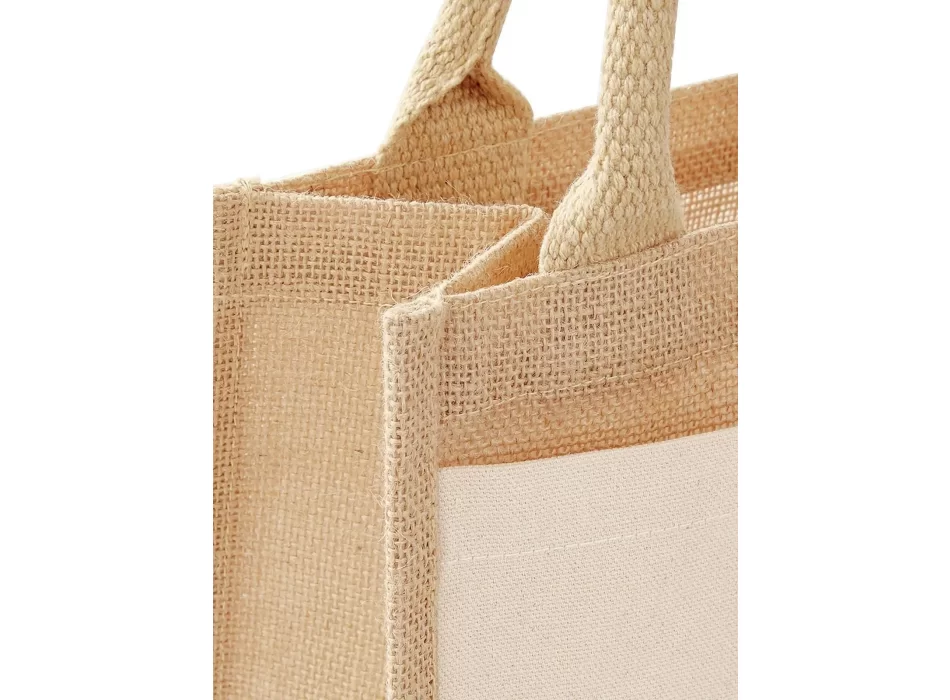 Cotton Pocket Jute Midi Tote FullGadgets.com