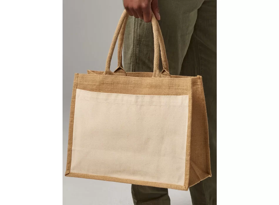Cotton Pocket Jute Shopper FullGadgets.com