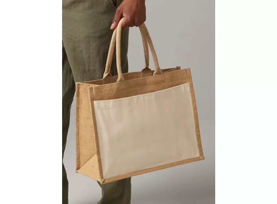 Cotton Pocket Jute Shopper FullGadgets.com