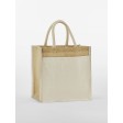 Cotton Pocket Natural Starched Jute Midi Tote FullGadgets.com