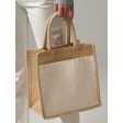 Cotton Pocket Natural Starched Jute Midi Tote FullGadgets.com