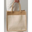 Cotton Pocket Natural Starched Jute Midi Tote FullGadgets.com