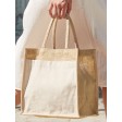 Cotton Pocket Natural Starched Jute Midi Tote FullGadgets.com