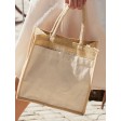 Cotton Pocket Natural Starched Jute Midi Tote FullGadgets.com