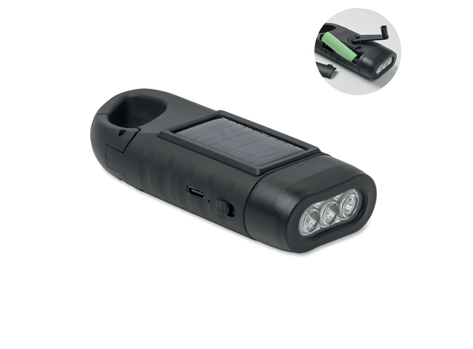 CRANCH - Torcia solare con dinamo FullGadgets.com