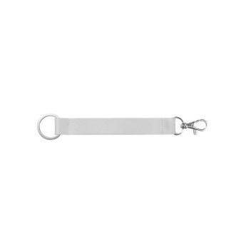 CRAWLEY. Lanyard corto in poliestere per stampa a sublimazione con anello standard e moschettone FullGadgets.com
