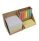 Cubo apribile in cartoncino. All'interno porta penne e foglietti adesivi colorati per note FullGadgets.com