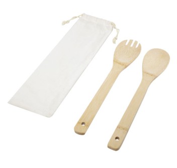 Cucchiaio e forchetta Endiv in bambù per insalata FullGadgets.com