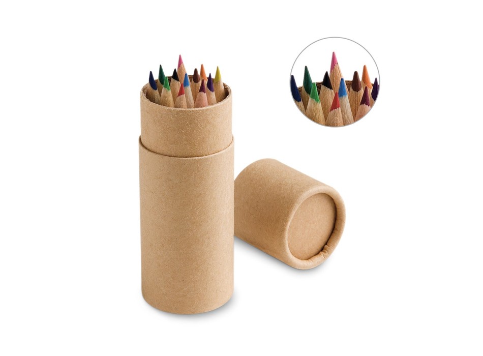 CYLINDER. Scatola con 12 matite colorate FullGadgets.com