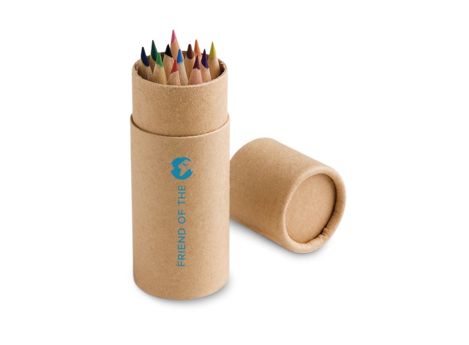CYLINDER. Scatola con 12 matite colorate FullGadgets.com