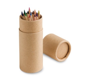 CYLINDER. Scatola con 12 matite colorate FullGadgets.com