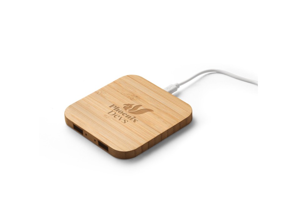 DALTON. Caricatore wireless Superfast 15W in bambù FullGadgets.com