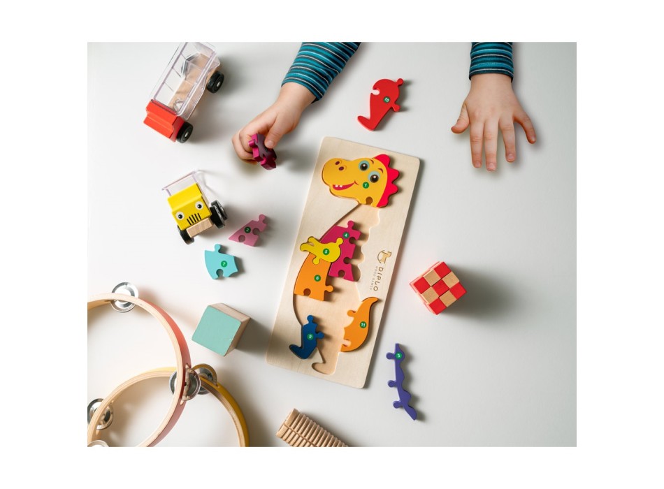 DIPLODOCO. Puzzle in legno compensato a forma di dinosauro FullGadgets.com