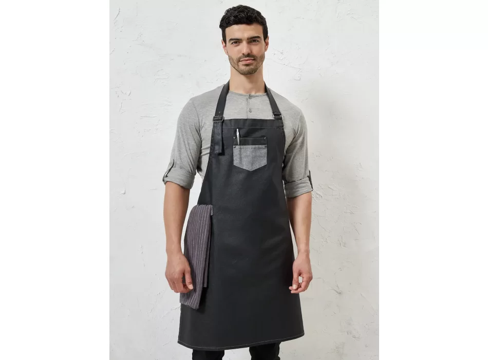 Division Waxed Look Denim With Faux Leather ather FullGadgets.com