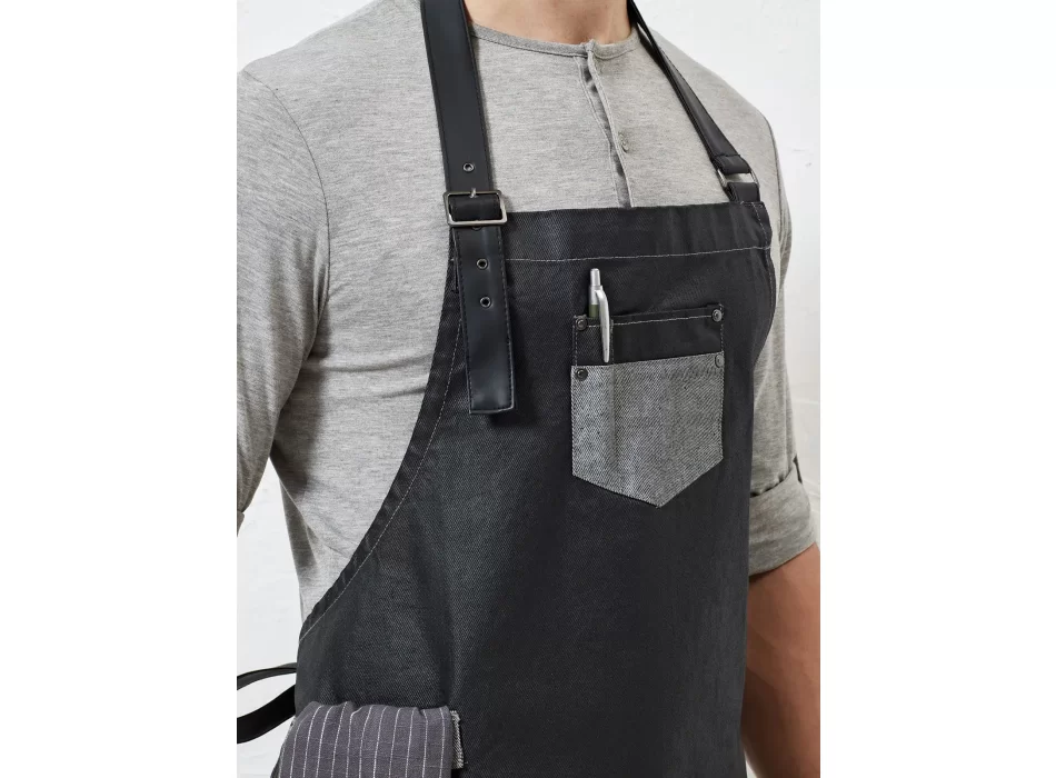 Division Waxed Look Denim With Faux Leather ather FullGadgets.com