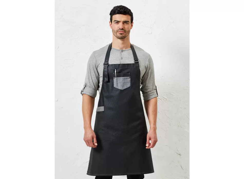 Division Waxed Look Denim With Faux Leather ather FullGadgets.com