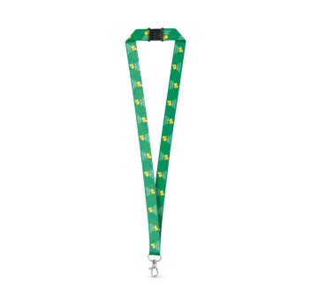 DOVER. Lanyard per sublimazione in poliestere riciclato (100% rPET) con moschettone FullGadgets.com