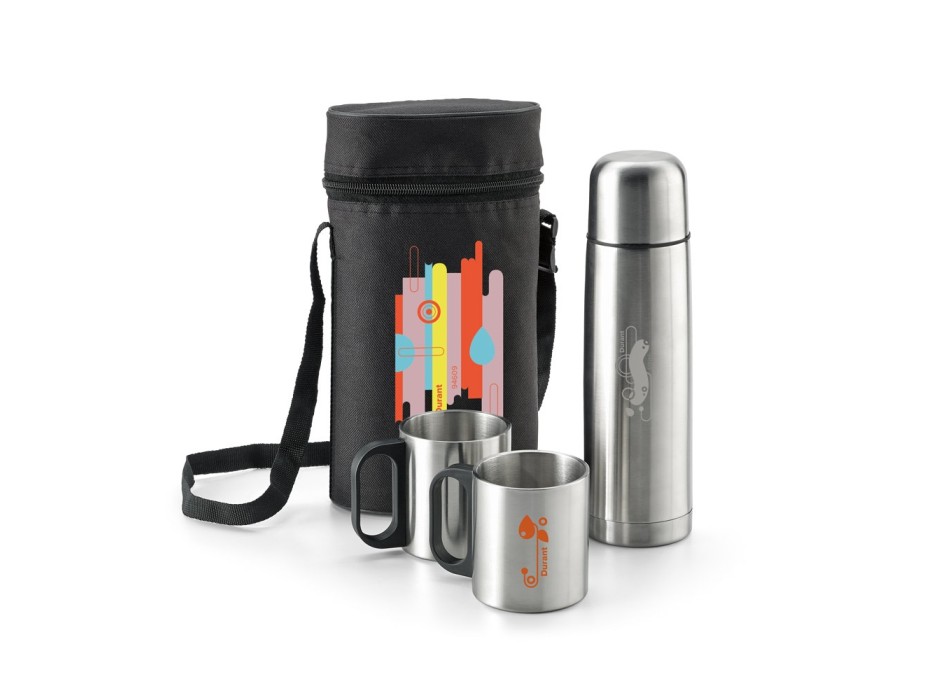 DURANT. Set con thermos e tazze in acciaio inossidabile FullGadgets.com