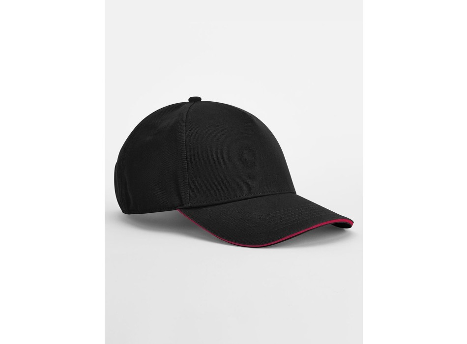 EarthAware® Classic Organic Cotton 5 Panel Cap -  Sandwich Peak FullGadgets.com