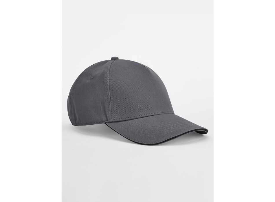 EarthAware® Classic Organic Cotton 5 Panel Cap -  Sandwich Peak FullGadgets.com