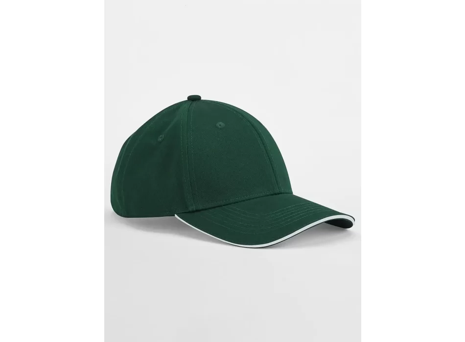 EarthAware® Classic Organic Cotton 6 Panel Cap -  Sandwich Peak FullGadgets.com