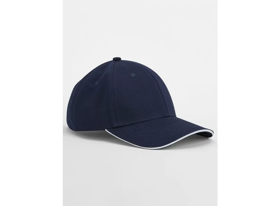 EarthAware® Classic Organic Cotton 6 Panel Cap -  Sandwich Peak FullGadgets.com