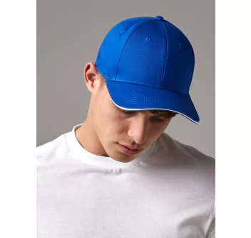 EarthAware® Classic Organic Cotton 6 Panel Cap -  Sandwich Peak FullGadgets.com