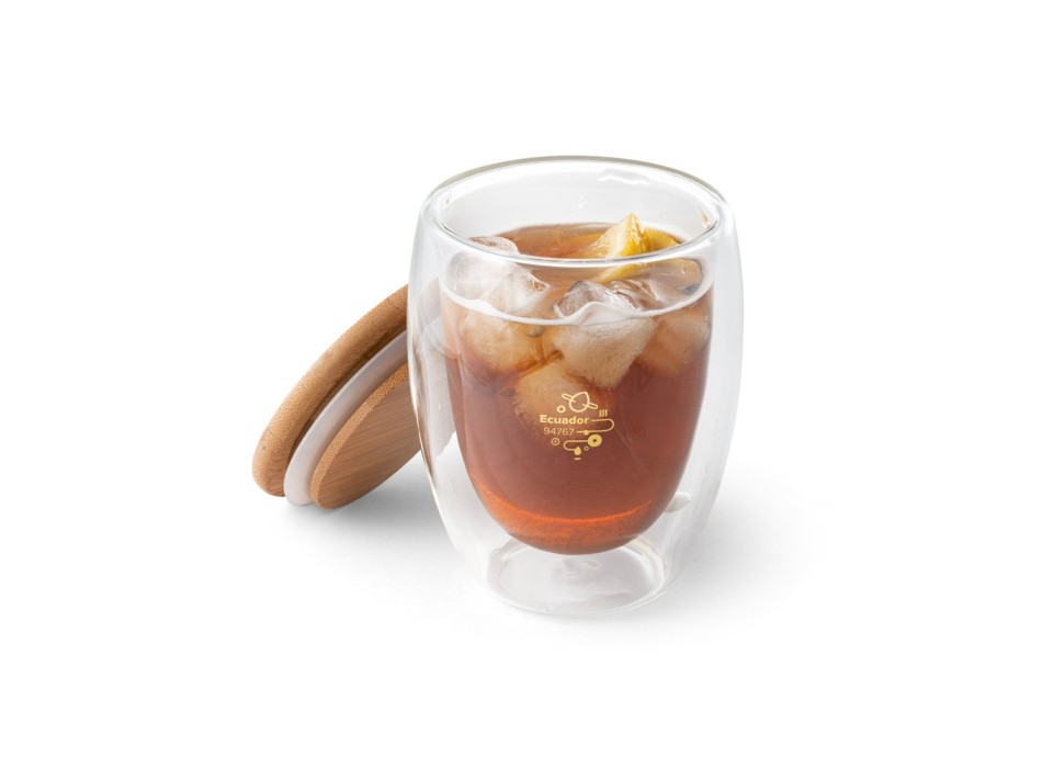 ECUADOR L. Bicchiere da viaggio in vetro borosilicato 350 mL FullGadgets.com